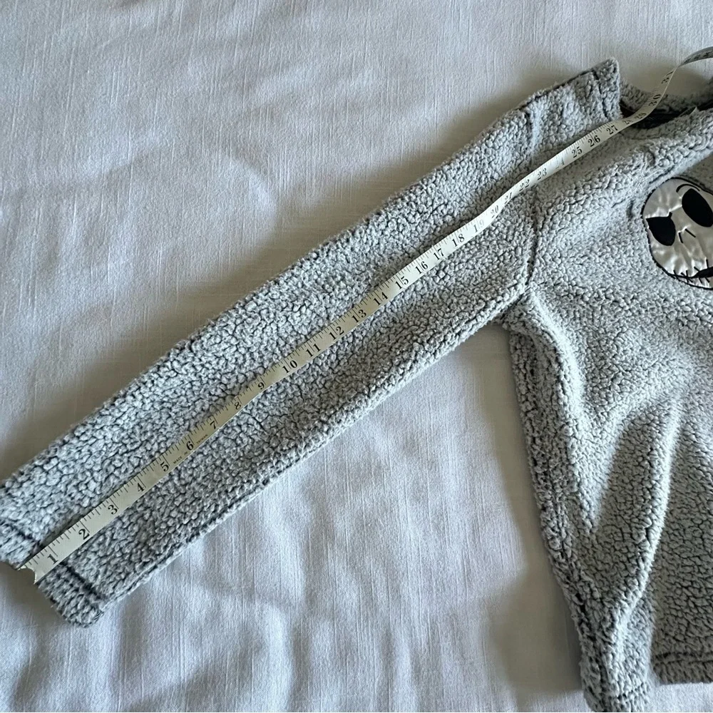 Nightmare Before Christmas Sweater Womens M 8-10 Jack Skellington Fleece Top - Picture 2 of 8
